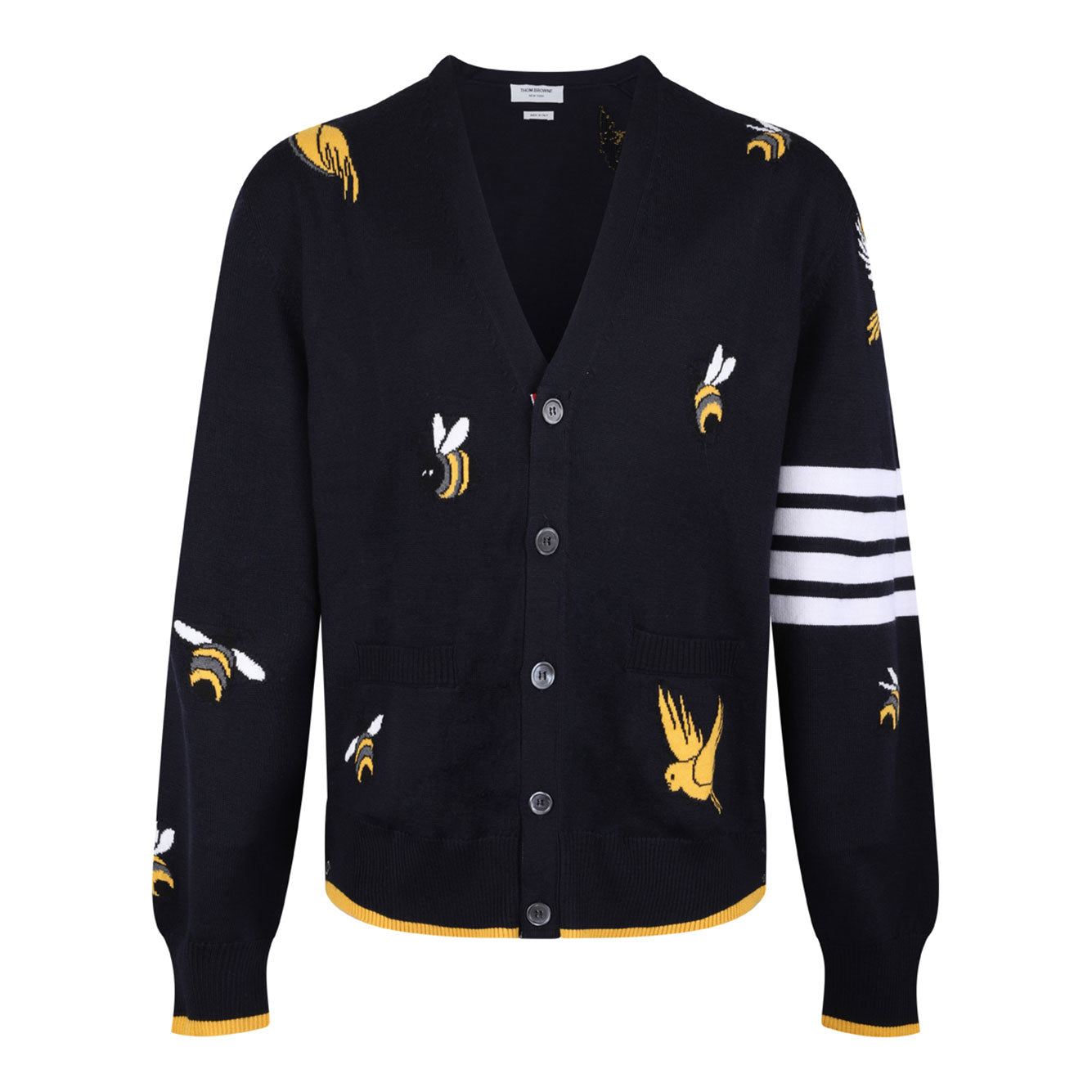 THOM BROWNE Classic Wool Cotton Sweater for Men