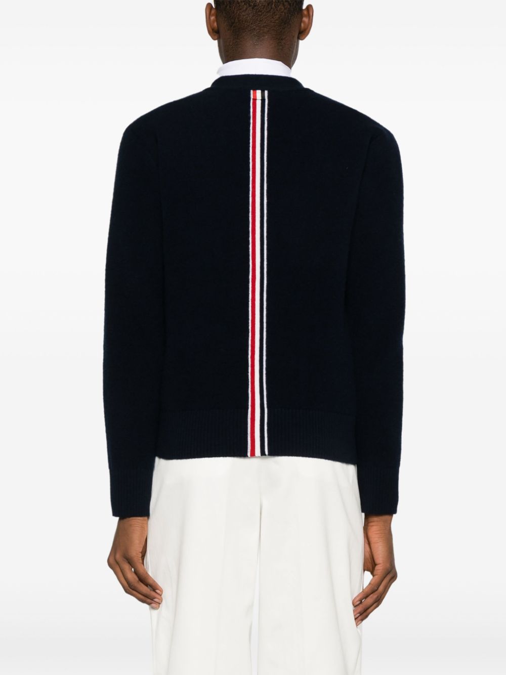 THOM BROWNE Men's Wool V-Neck Cardigan