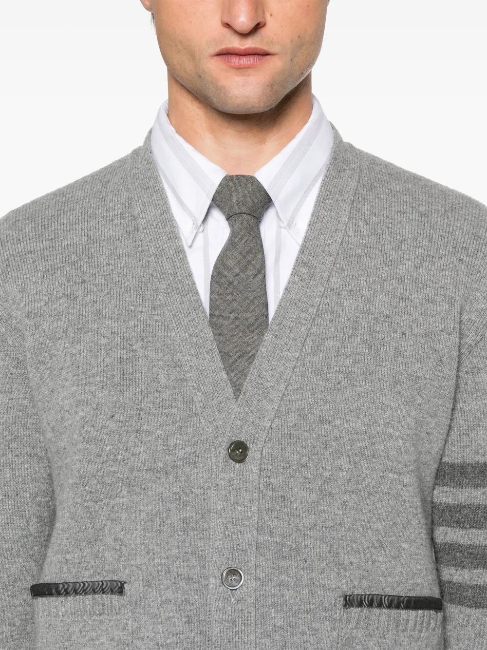 THOM BROWNE Classic Virgin Wool Sweater for Men