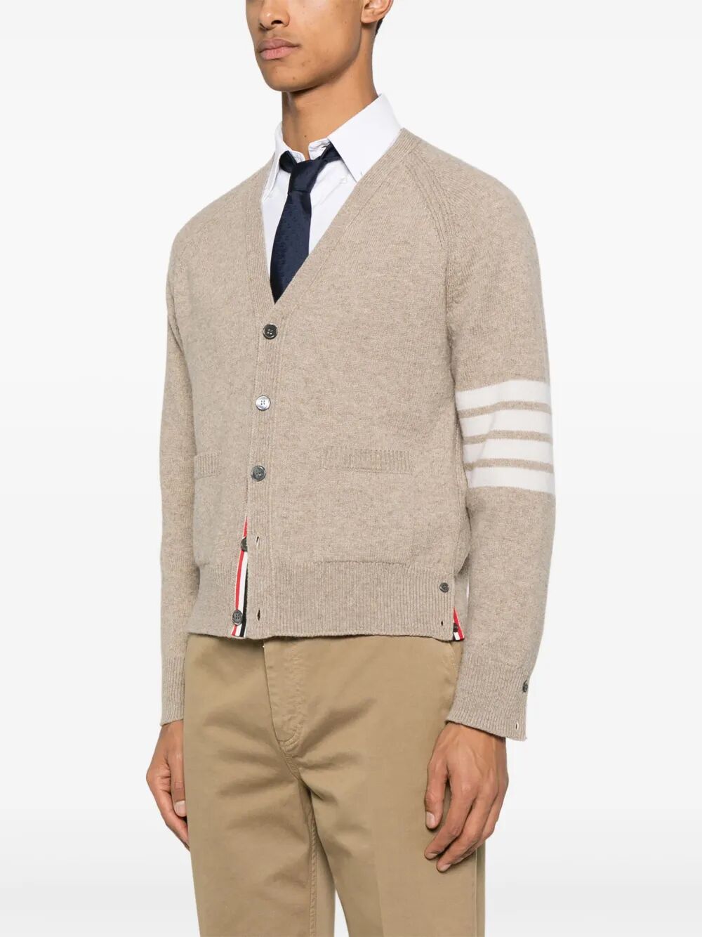 THOM BROWNE Men's V Neck Cardigan - FW25 Style