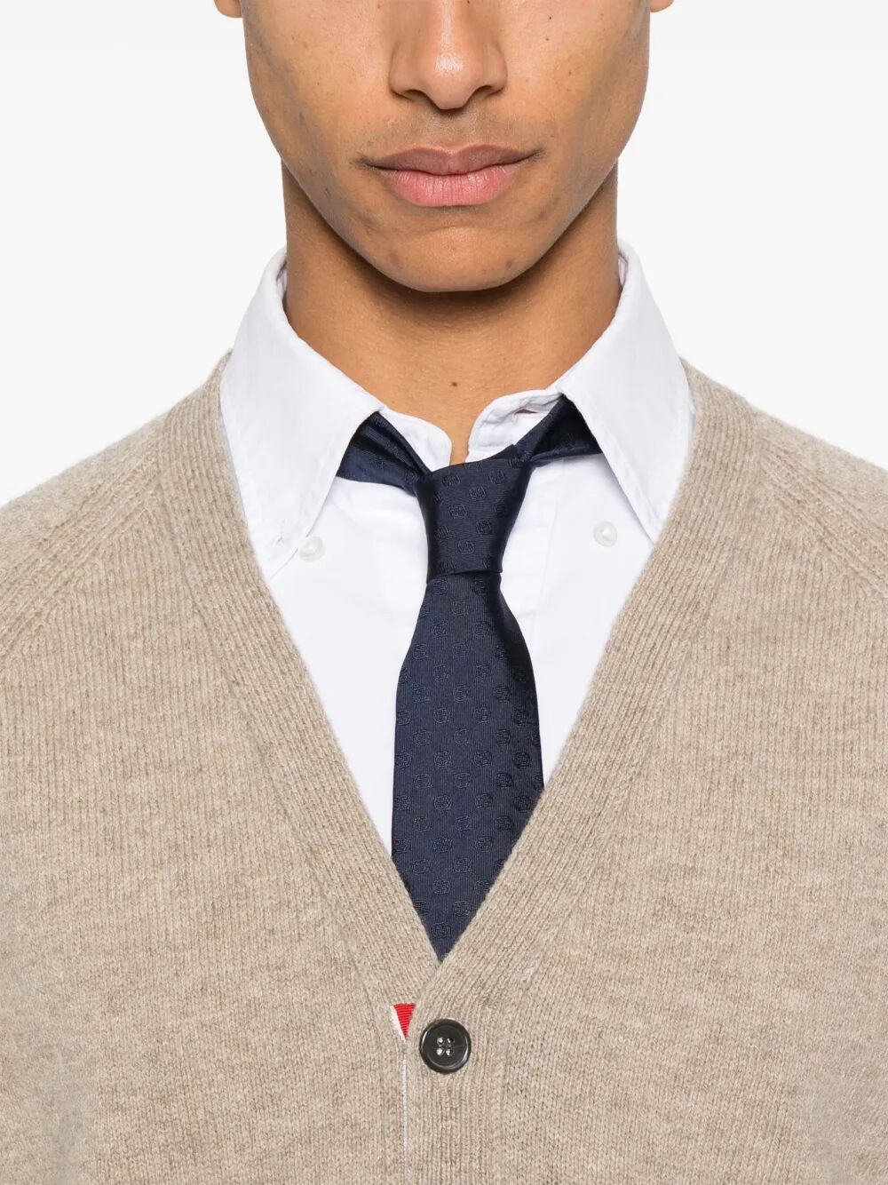 THOM BROWNE Men's V Neck Cardigan - FW25 Style
