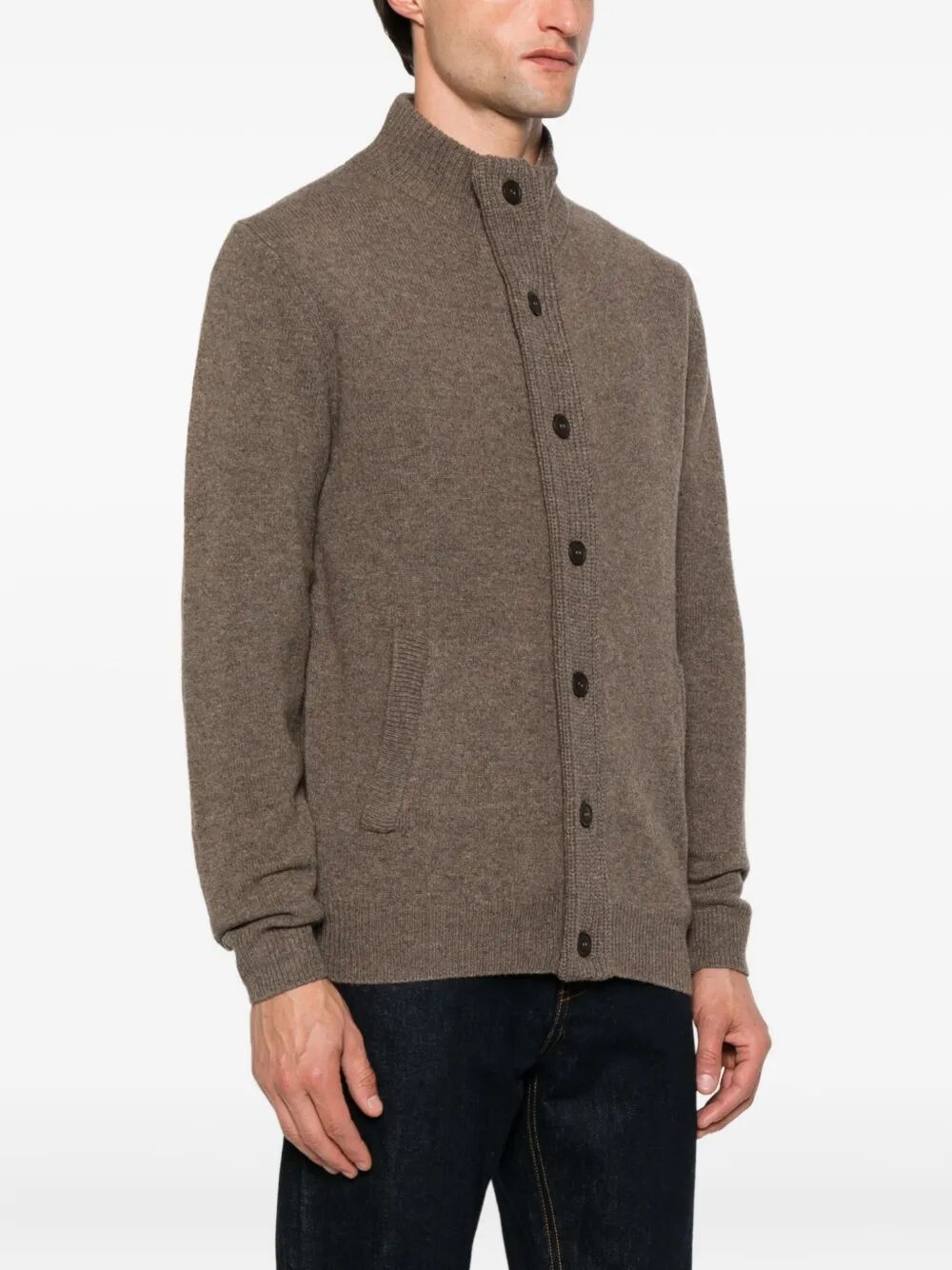 BARBOUR Essential Patch Zip Through Knitwear for Men