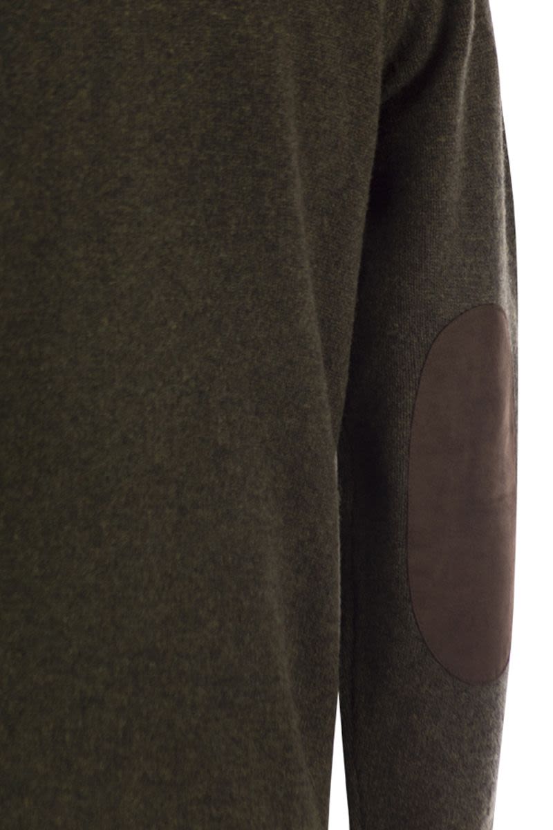 BARBOUR Men's Zip-Up Jumper with Elbow Patches