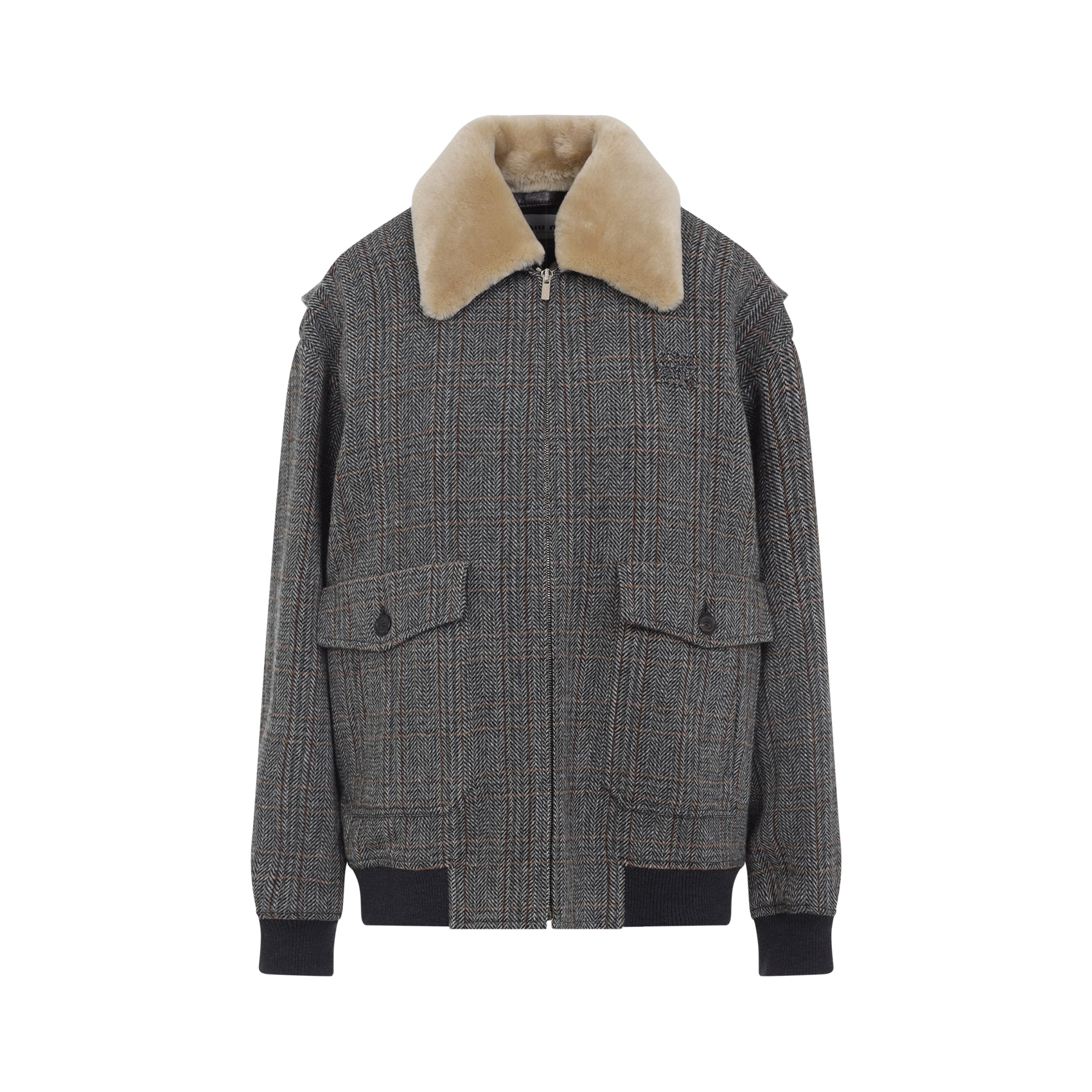 MIU MIU Wool Blouson Jacket for Women - FW25 Collection