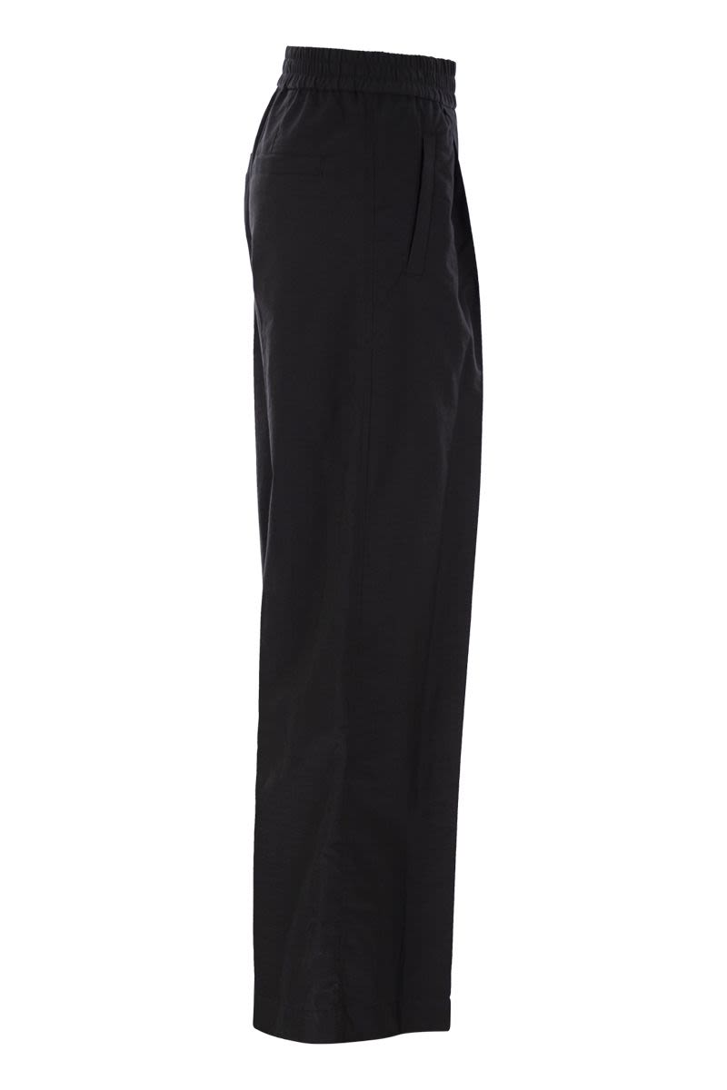 BRUNELLO CUCINELLI Loose Fit Cotton Trousers for Women