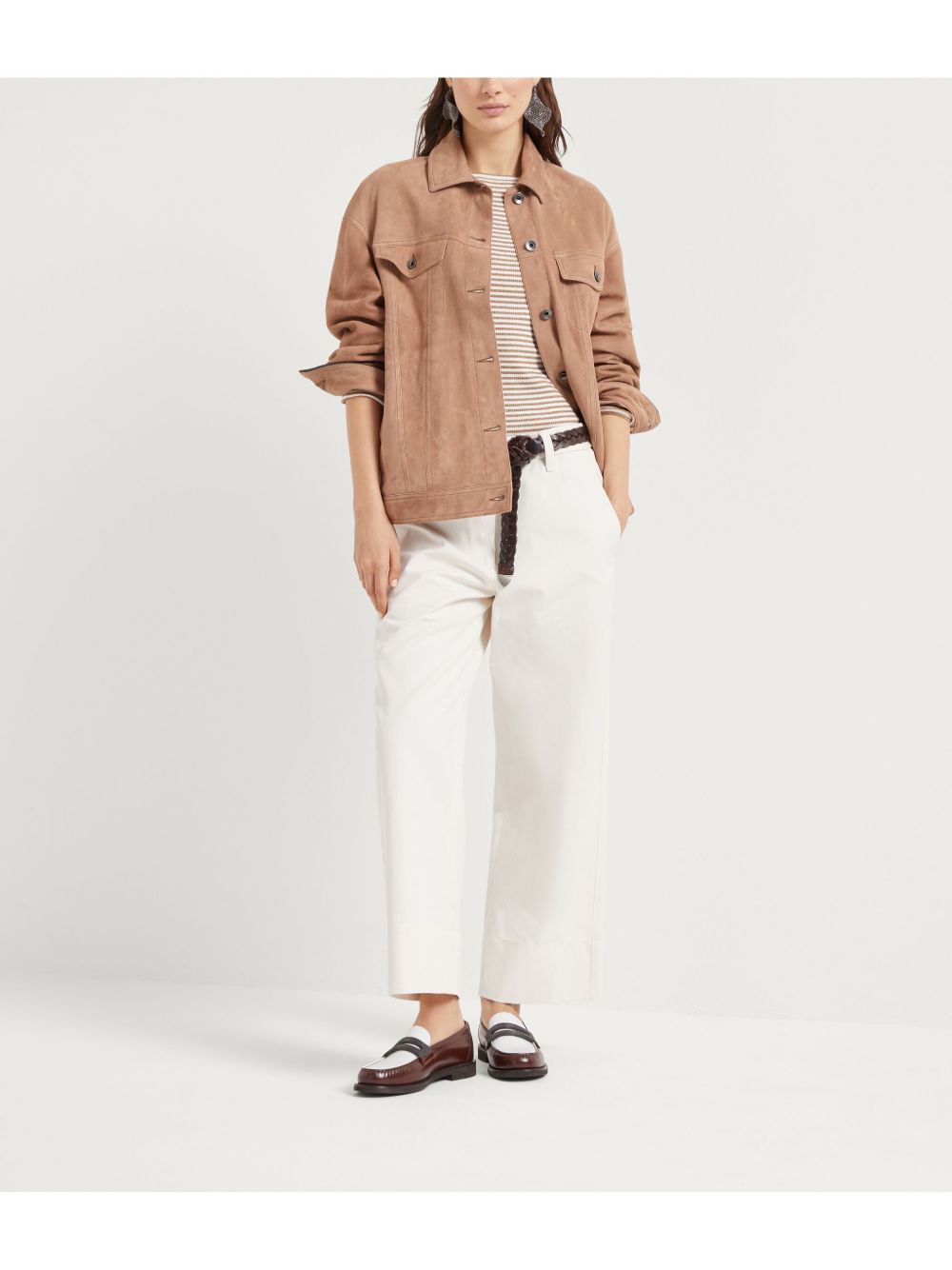 BRUNELLO CUCINELLI Cotton-Linen Blend Trousers for Women