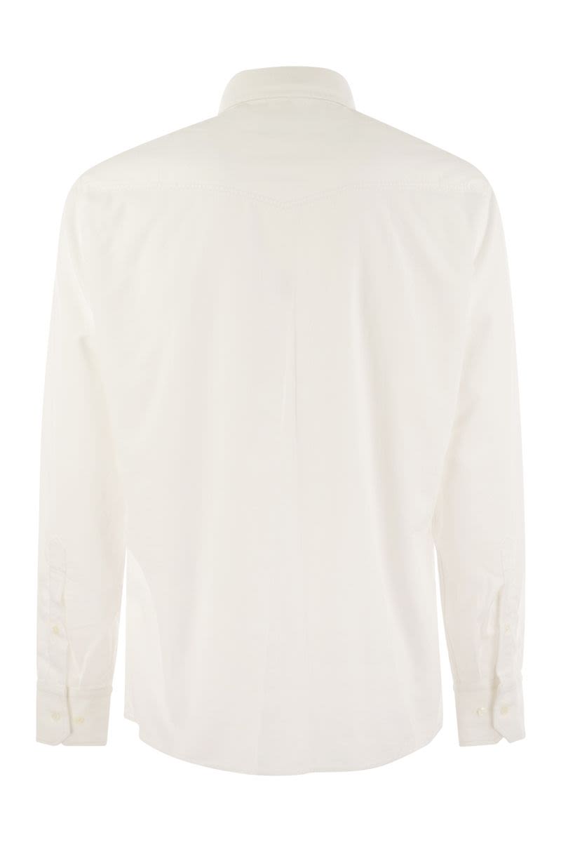 BRUNELLO CUCINELLI Garment-Dyed Corduroy Easy-Fit Shirt with Press Studs, Epaulettes and Pockets