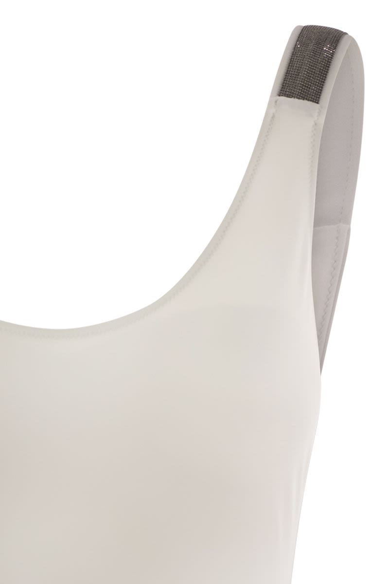 BRUNELLO CUCINELLI Women's One-Piece Mini Swimming Costume with Necklace