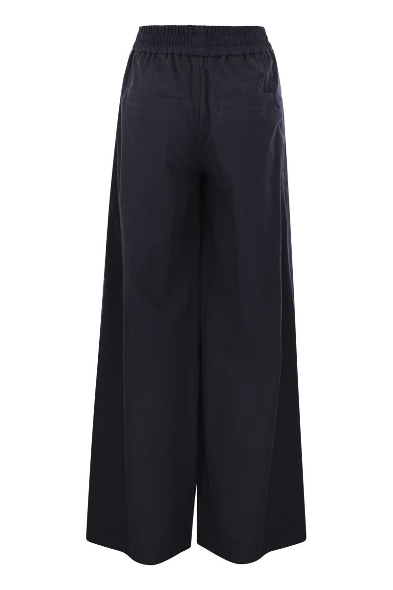 BRUNELLO CUCINELLI Relaxed Light Cotton Trousers for Women - Spring/Summer 2025
