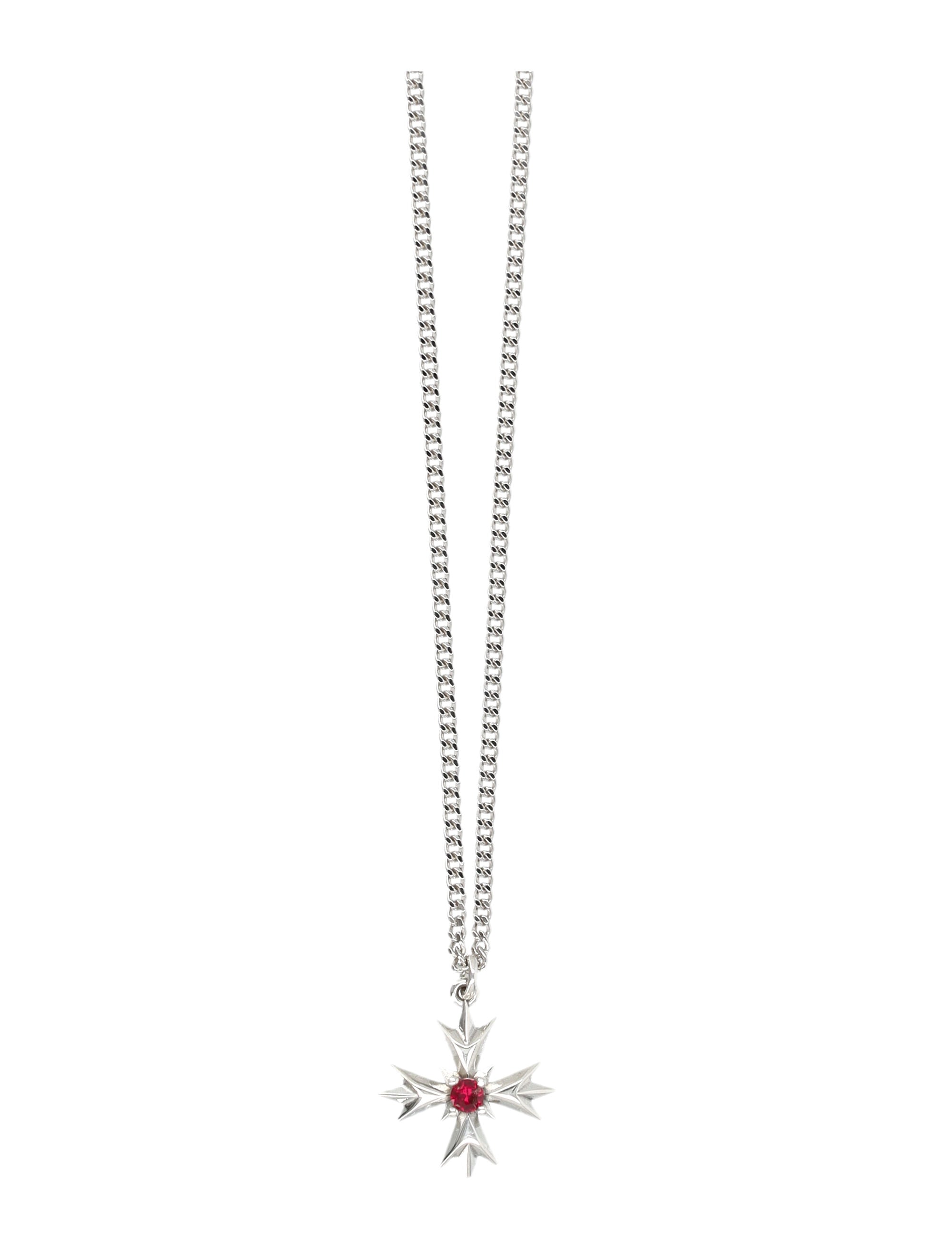 EMANUELE BICOCCHI Crest and Crystal Necklace with Central Zirconia Stone - 2cm Pendant