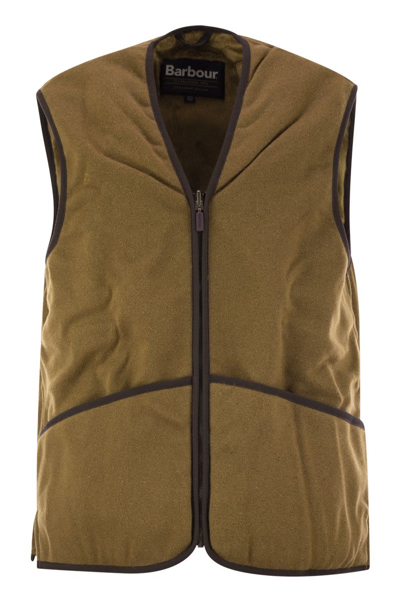 BARBOUR Men's Warm Pile Waistcoat with Zip Fastening - Size 46