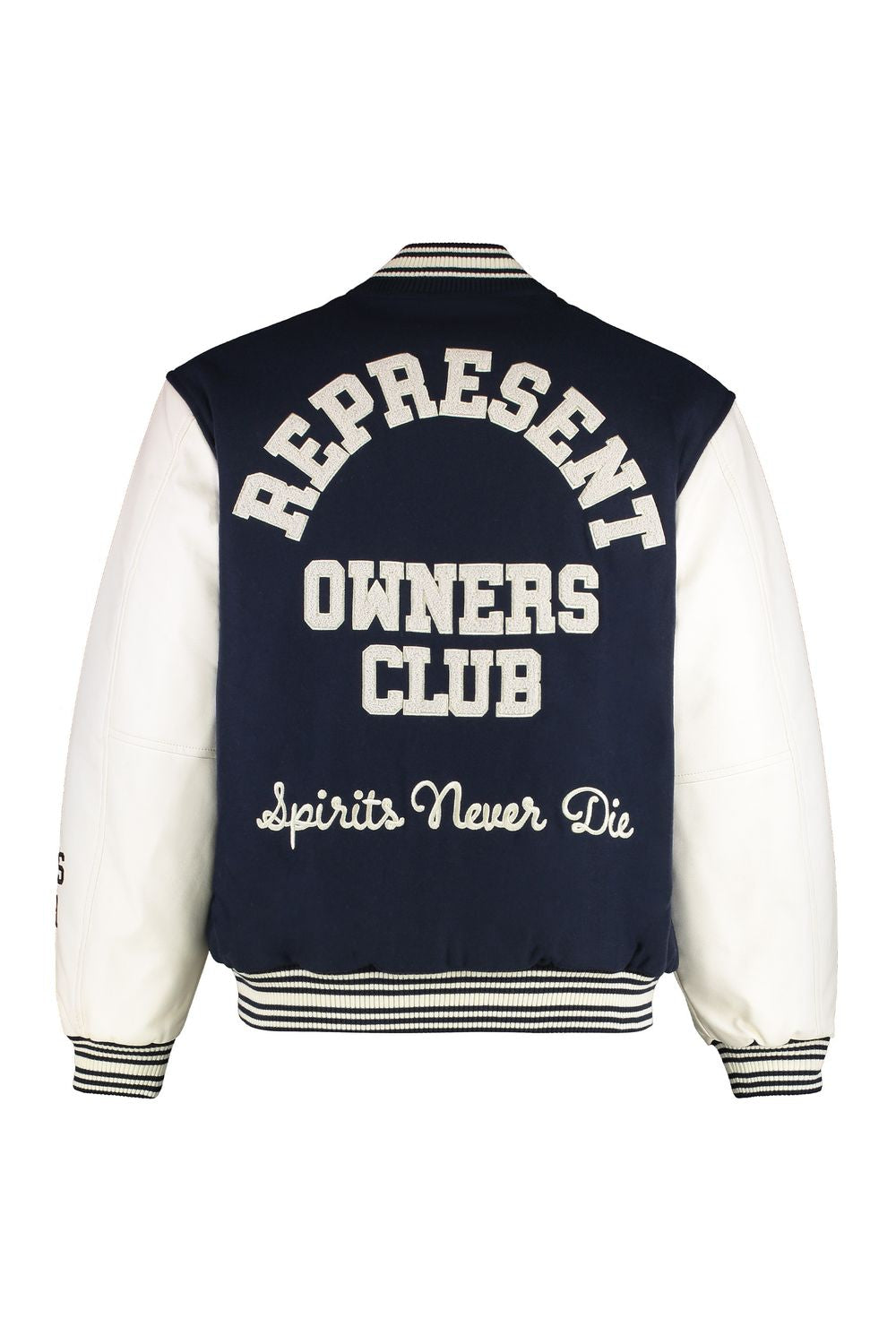 REPRESENT Wool and Faux Leather Bomber Jacket for Men