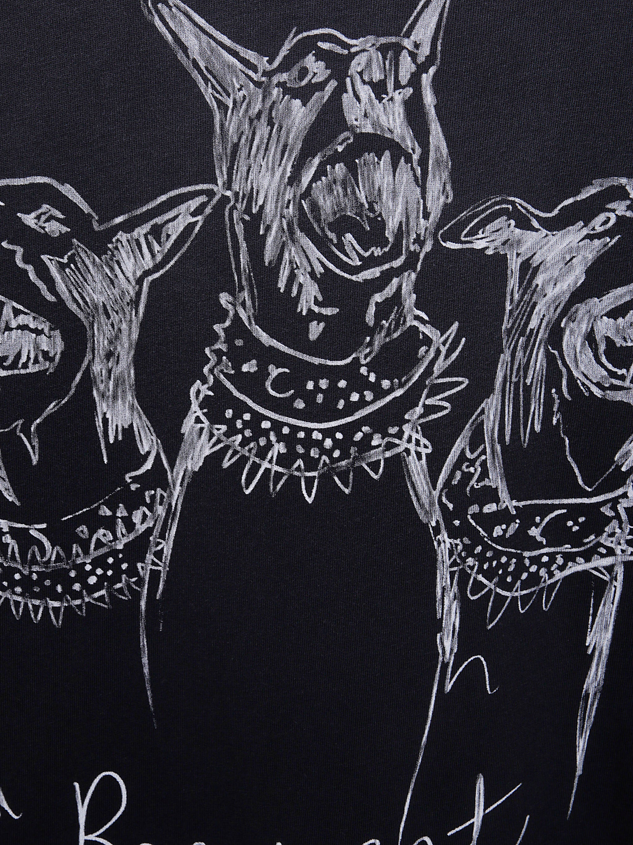 REPRESENT Hand Drawn Thoroughbred Dogs T-Shirt for Men