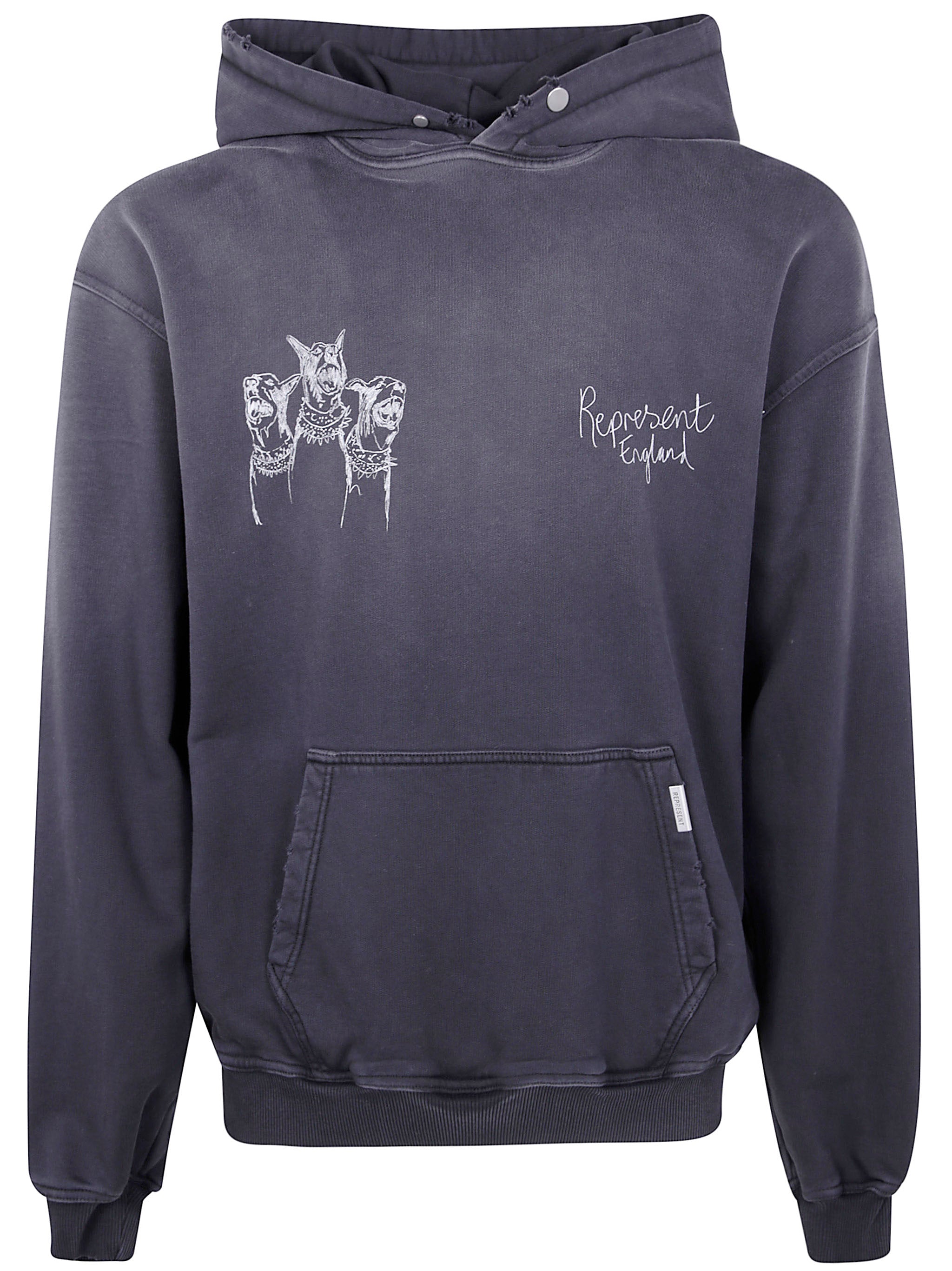 REPRESENT Hand Drawn Thoroughbred Dogs Hoodie - Men’s Fashion for FW25