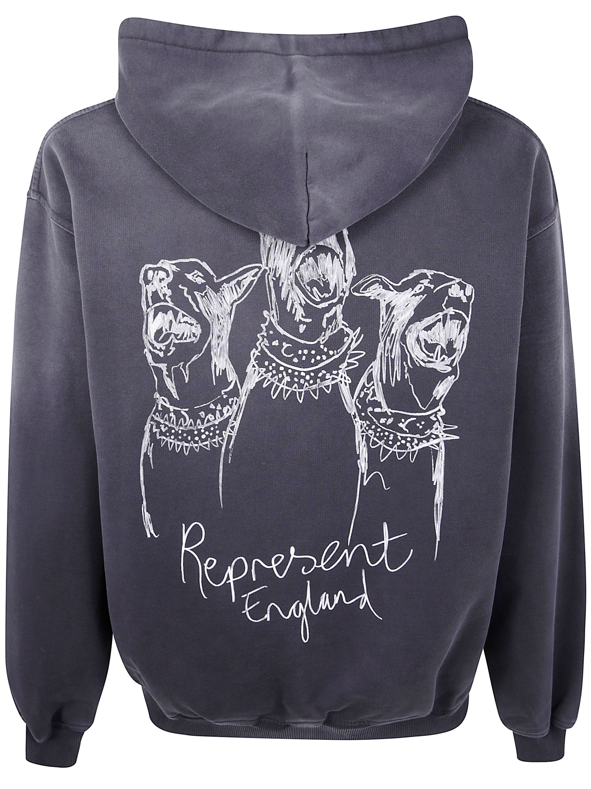 REPRESENT Hand Drawn Thoroughbred Dogs Hoodie - Men’s Fashion for FW25