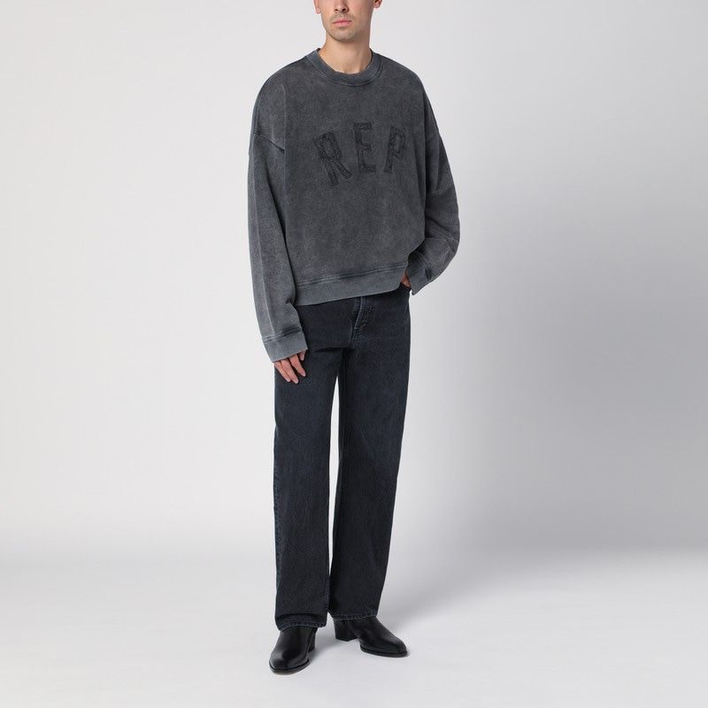 REPRESENT Classic Round-Neck Sweatshirt with Appliqué for Men