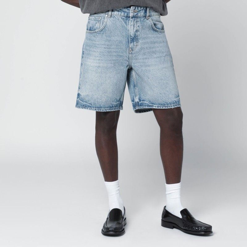 REPRESENT Vintage-Efffect Denim Bermuda Shorts