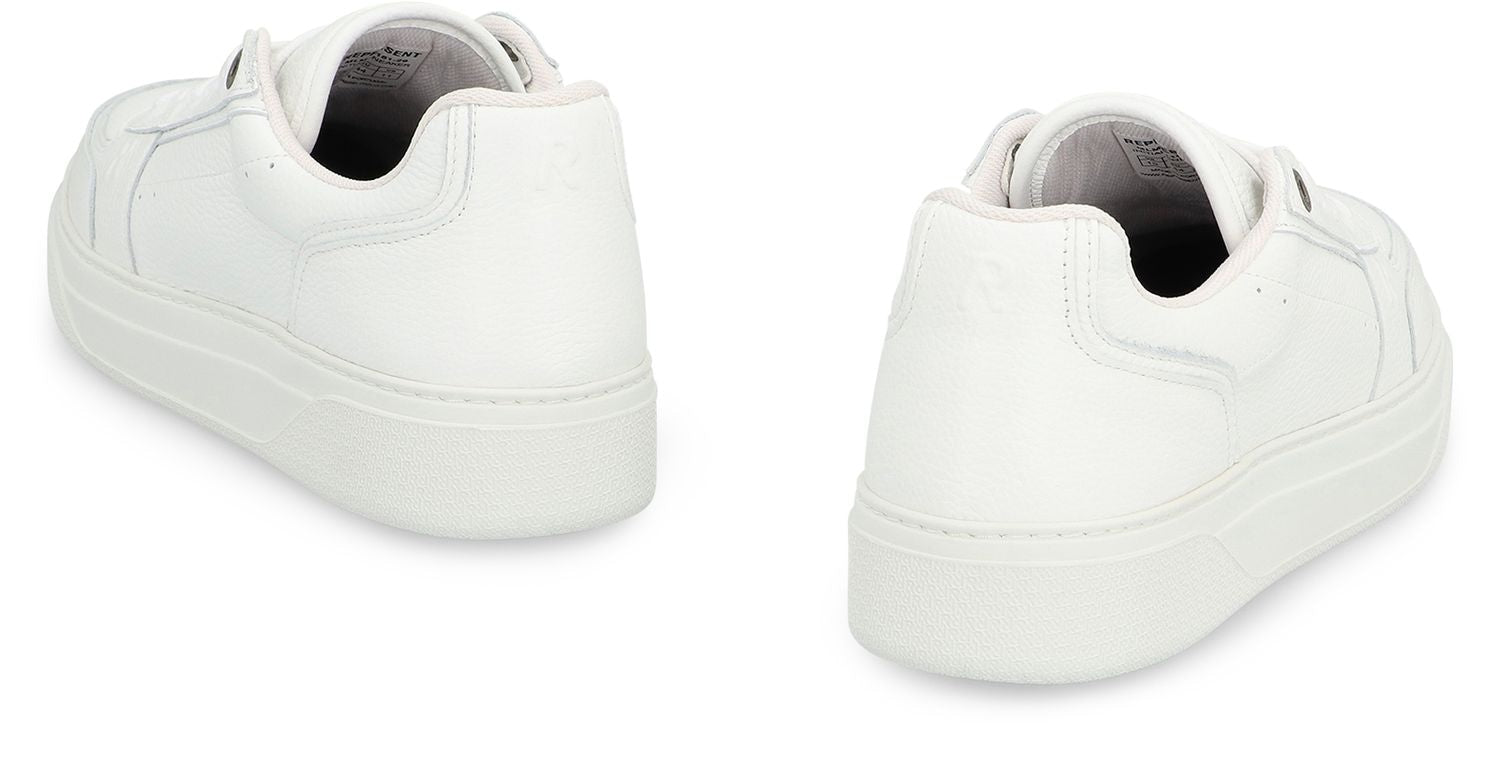 REPRESENT Grainy Leather Low-Top Sneakers for Men
