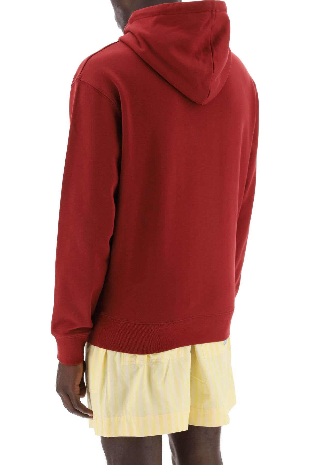 MAISON KITSUNÉ Cotton Hoodie with Ribbed Cuffs - Men's Fashion