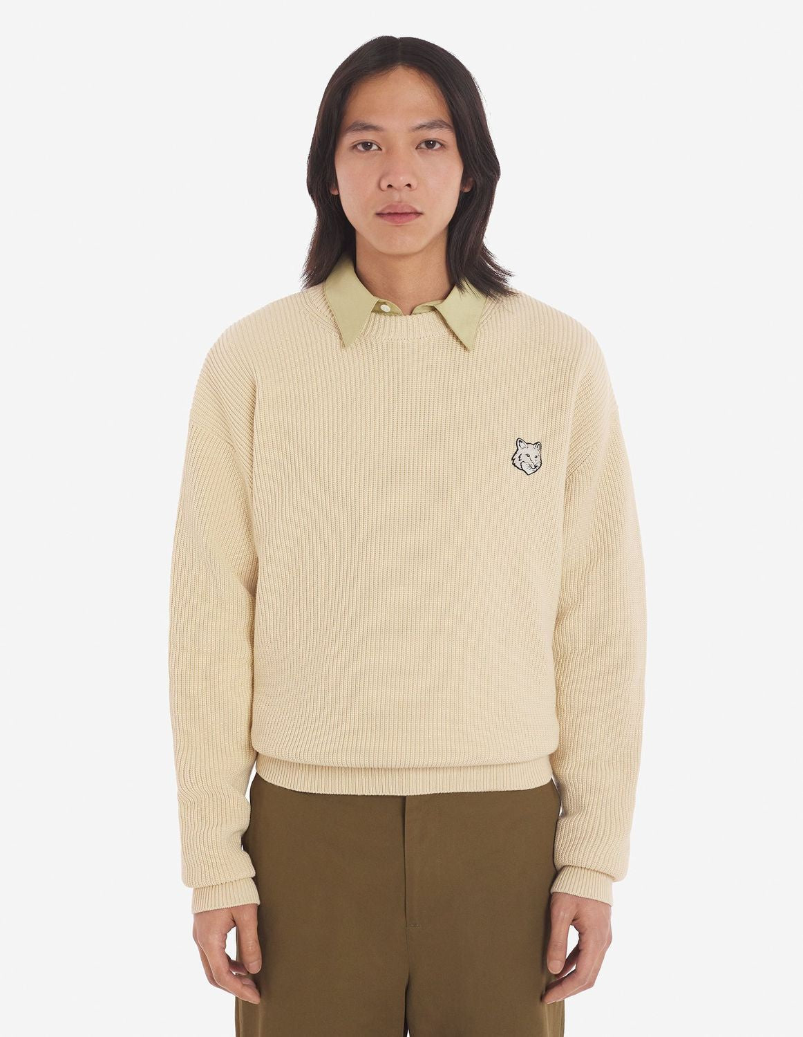 MAISON KITSUNÉ Bold Fox Head Patch Comfort Ribbed Jumper