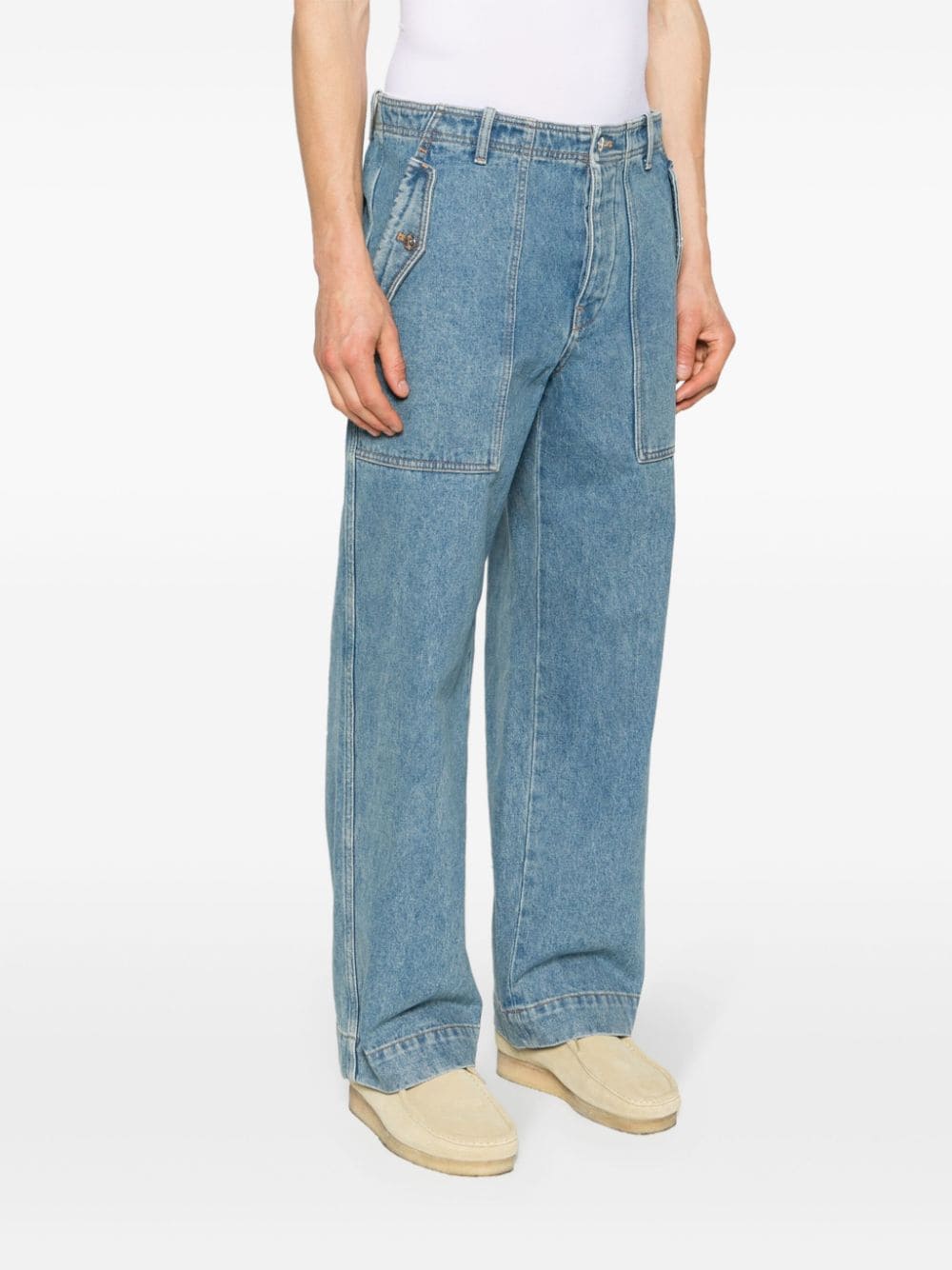 MAISON KITSUNÉ Workwear Denim Cotton Jeans