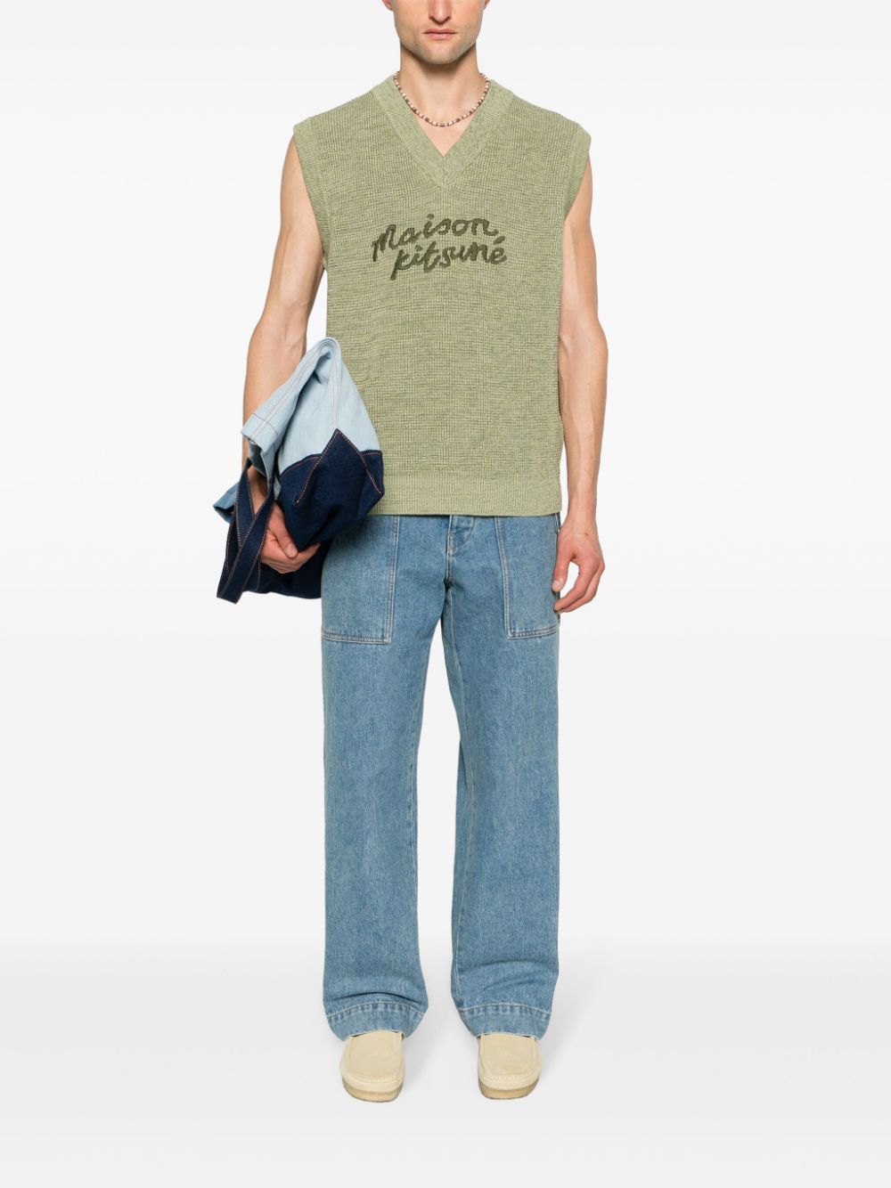 MAISON KITSUNÉ Workwear Denim Cotton Jeans