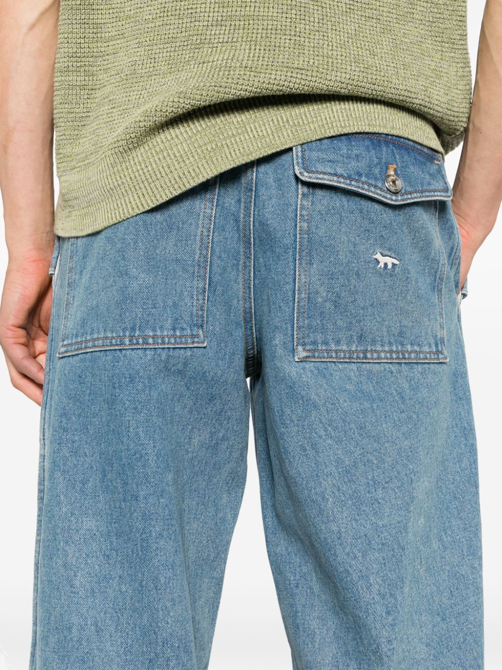 MAISON KITSUNÉ Workwear Denim Cotton Jeans