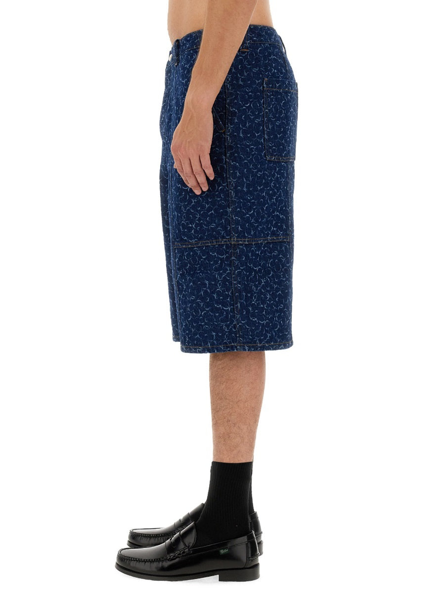 MAISON KITSUNÉ Denim Bermuda Shorts - Size 32