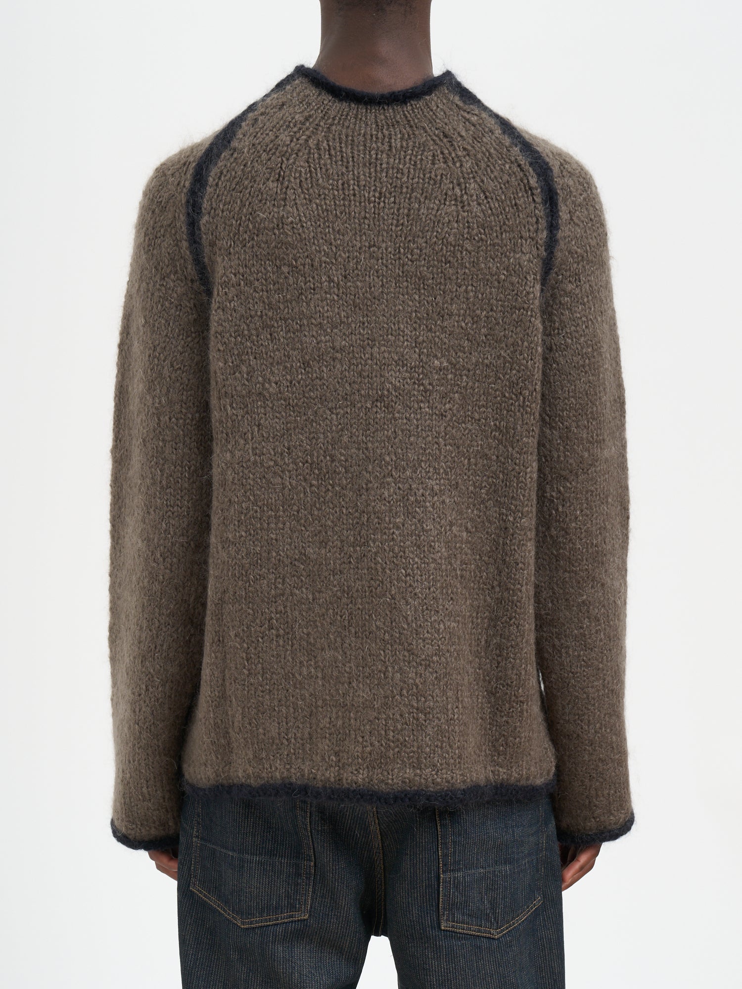 OUR LEGACY Rider Roundneck Shirt - Men’s Mock Collar Knitted Top