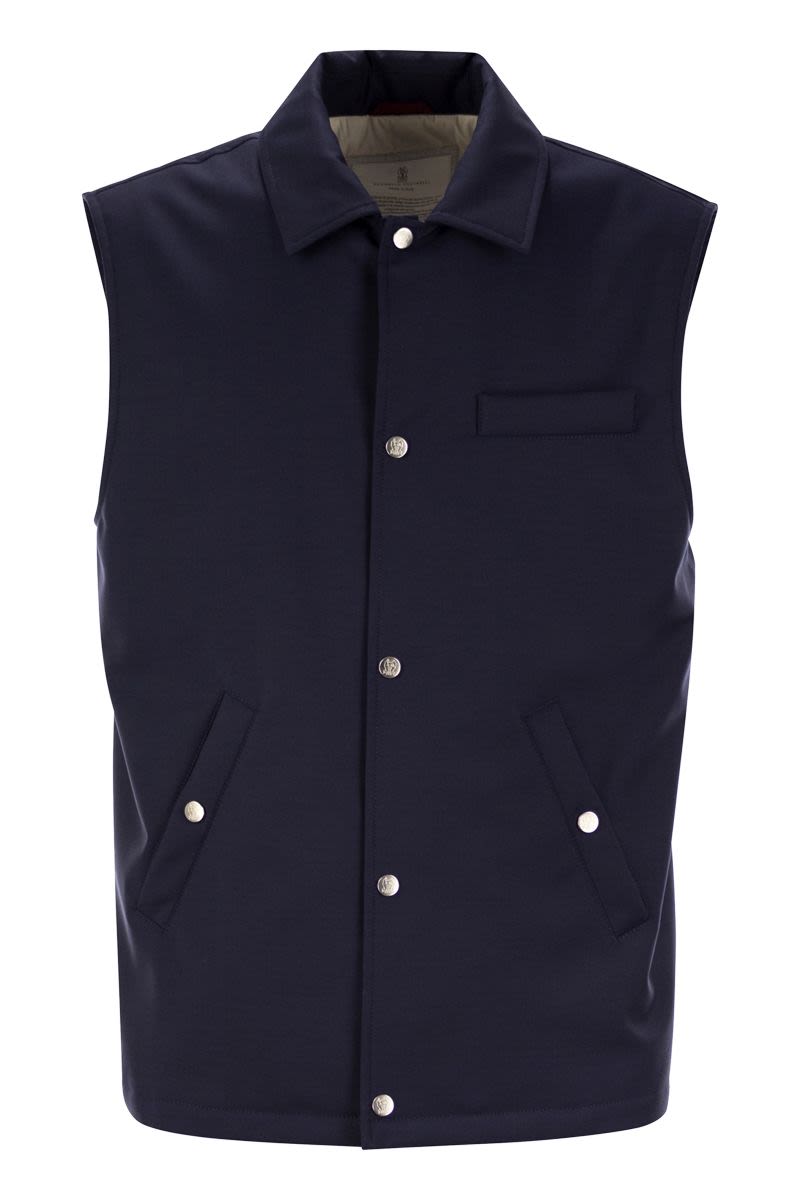 BRUNELLO CUCINELLI Men's Sleeveless Jacket in Virgin Wool