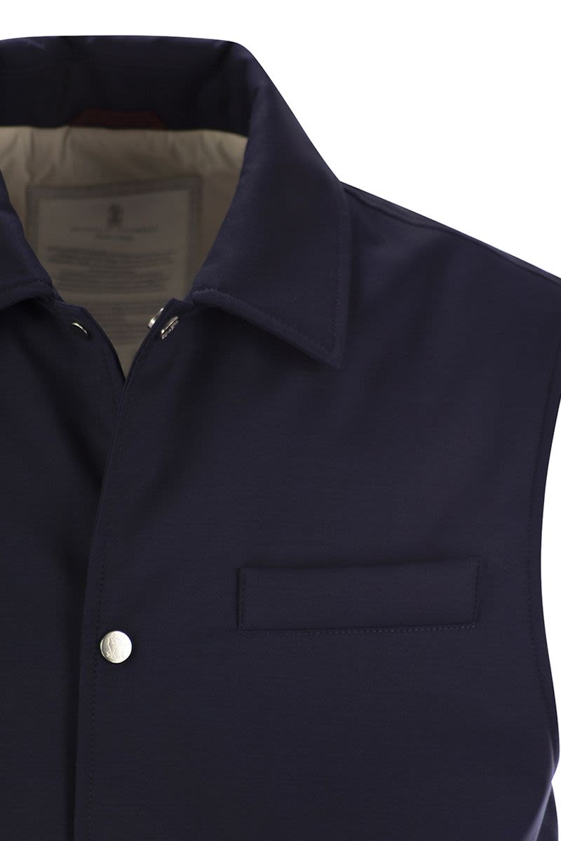 BRUNELLO CUCINELLI Men's Sleeveless Jacket in Virgin Wool