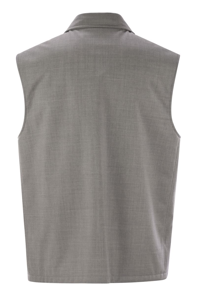BRUNELLO CUCINELLI Men's Sleeveless Jacket in Virgin Wool