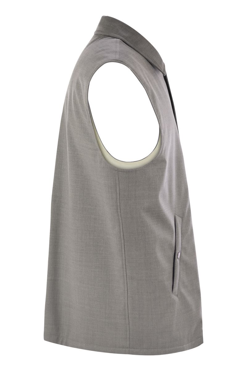 BRUNELLO CUCINELLI Men's Sleeveless Jacket in Virgin Wool