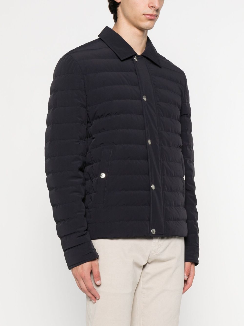 BRUNELLO CUCINELLI Men's Quilted Mini Down Jacket with Snap-Fit Fastening