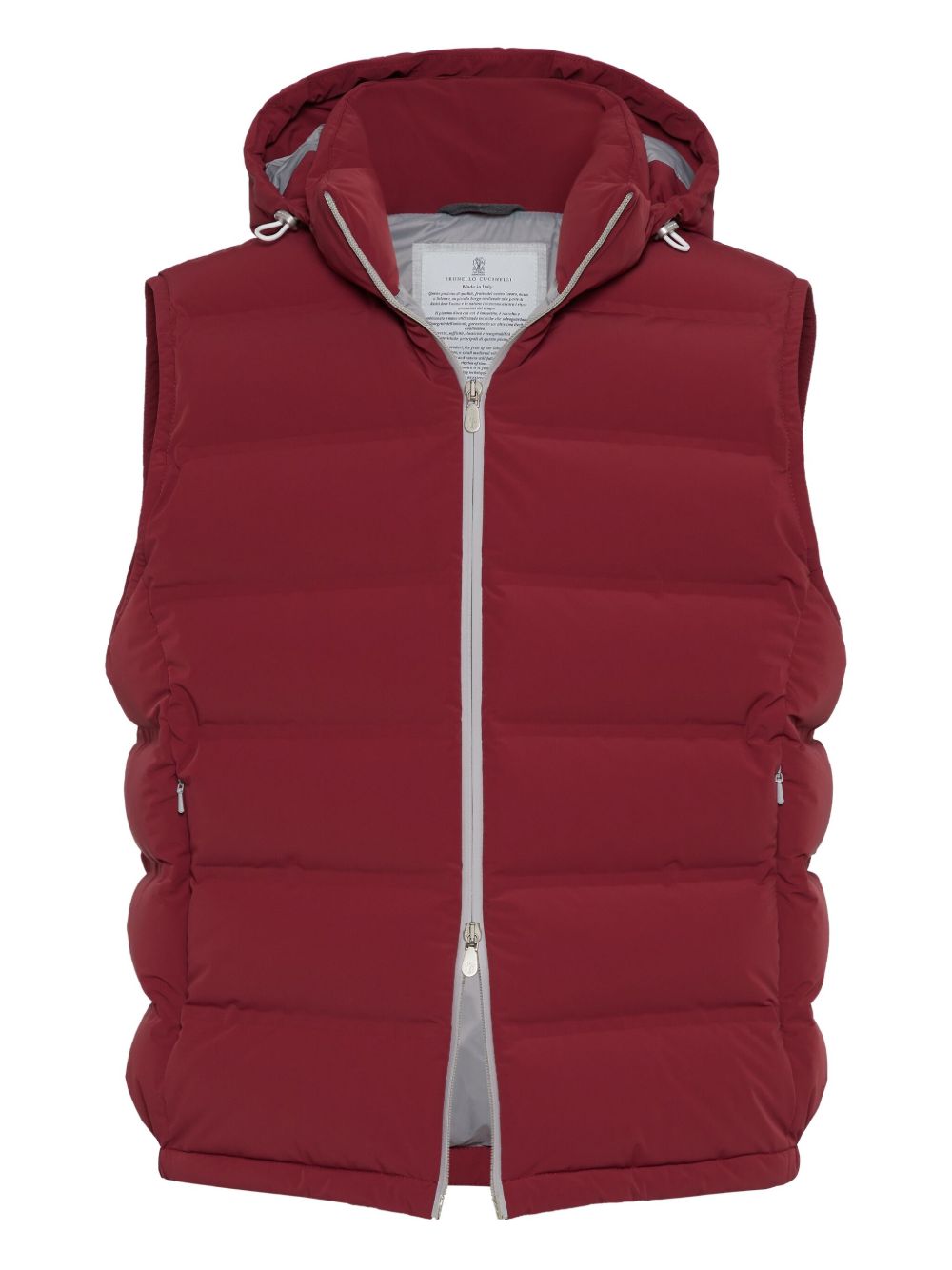 BRUNELLO CUCINELLI Men's Sleeveless Down Vest with Two-Way Zip Front Fastening
