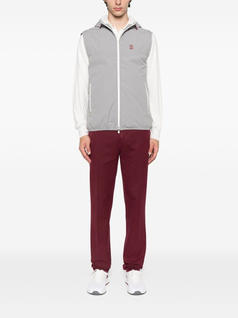 BRUNELLO CUCINELLI Men's Nylon Mini Vest with Hood