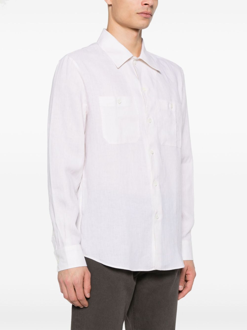 BRUNELLO CUCINELLI Linen Button-Up Shirt for Men - SS25