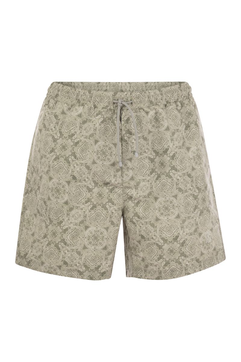 BRUNELLO CUCINELLI Vintage-Inspired Paisley Swim Trunk for Men
