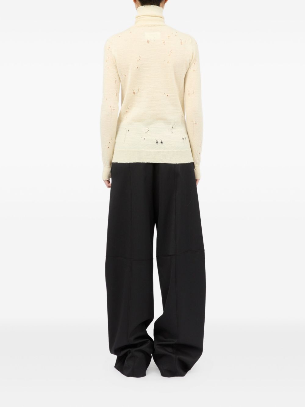 MM6 MAISON MARGIELA Luxurious 100% Virgin Wool Sweater for Women