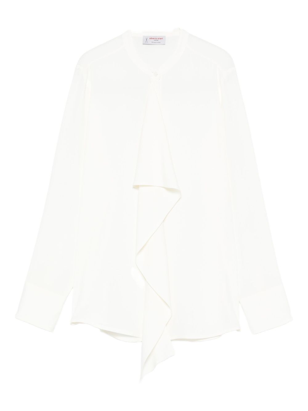 ALBERTO BIANI Silk Shirt with Ruffled Long Sleeves