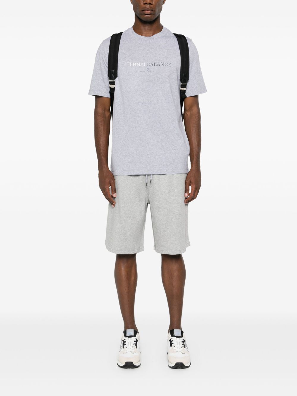 BRUNELLO CUCINELLI Men's Cotton Blend Mini Shorts