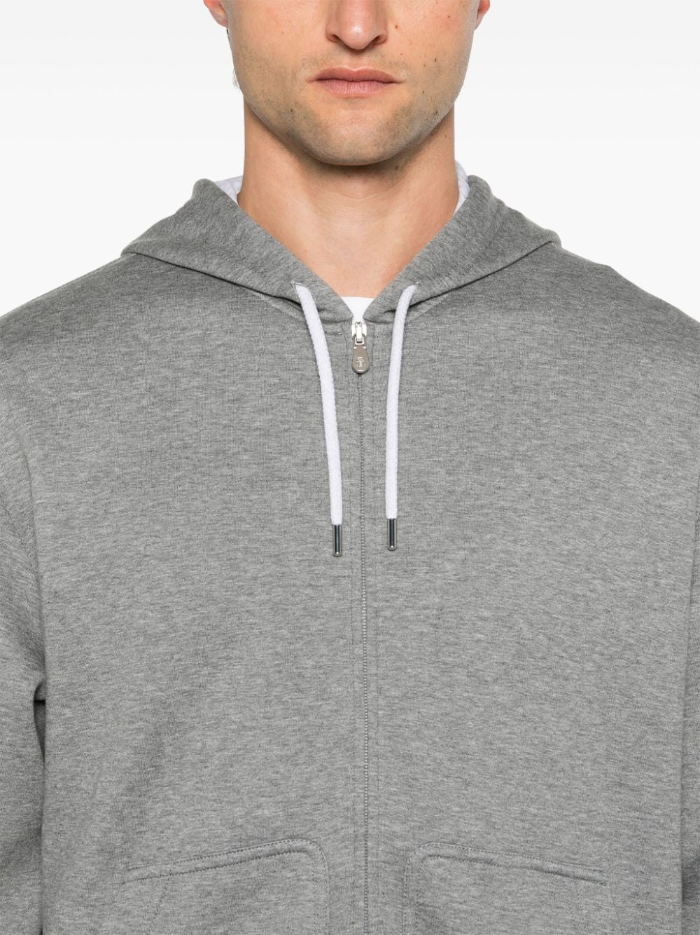 BRUNELLO CUCINELLI Men's Cotton Blend Zipped Hoodie
