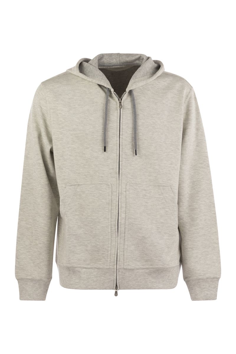 BRUNELLO CUCINELLI Fleece Zip Topwear for Men