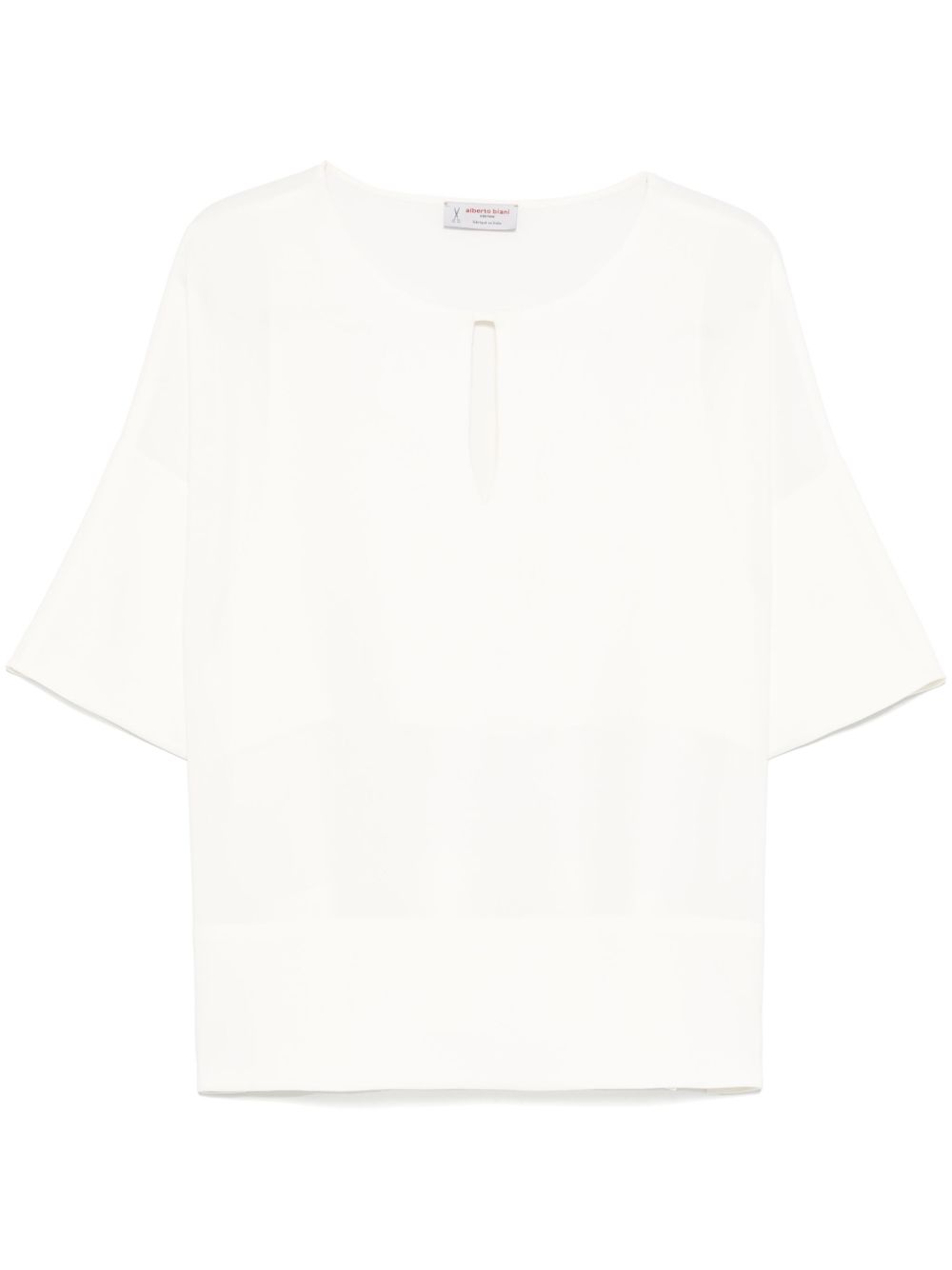 ALBERTO BIANI Drop Shoulder Blouse with Three-Quarter Sleeves