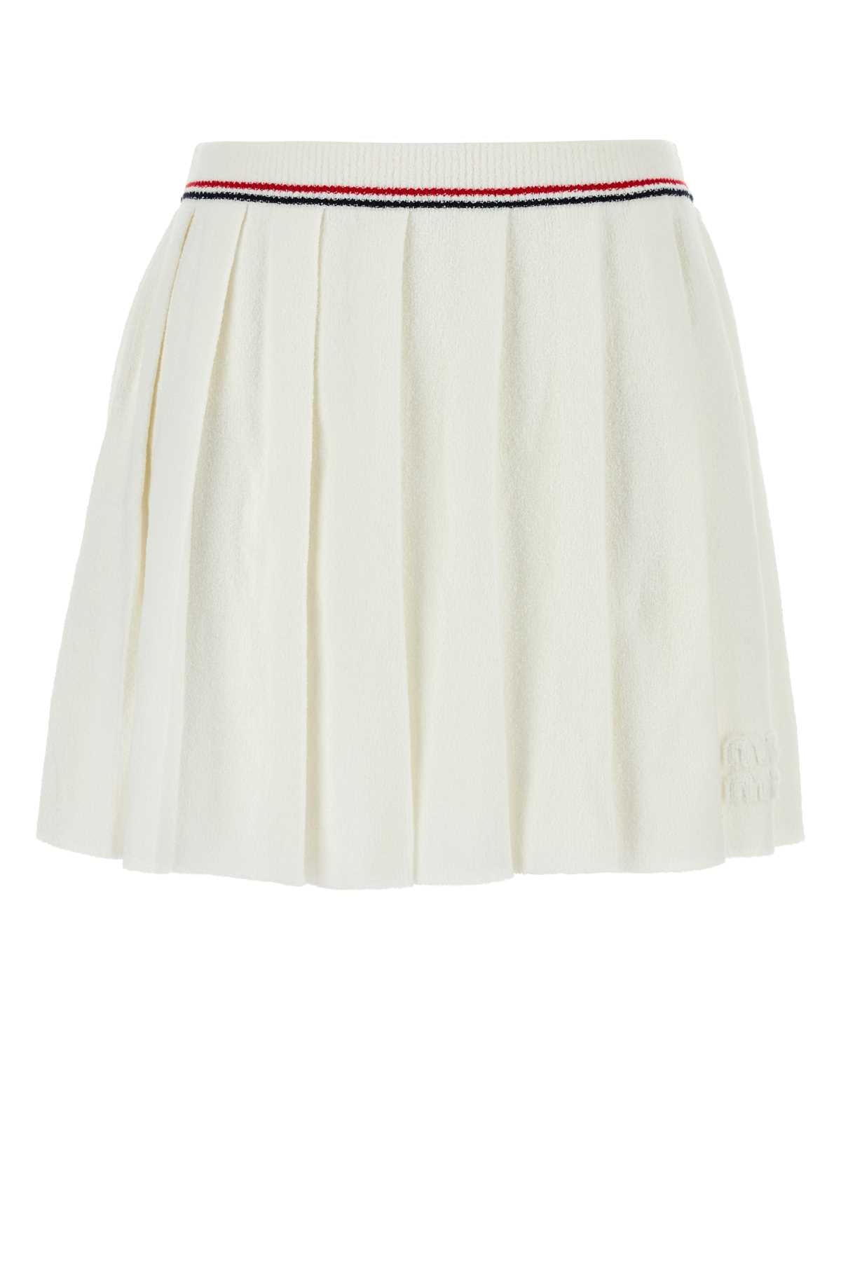 MIU MIU Stretch Terry Mini Skirt for Women