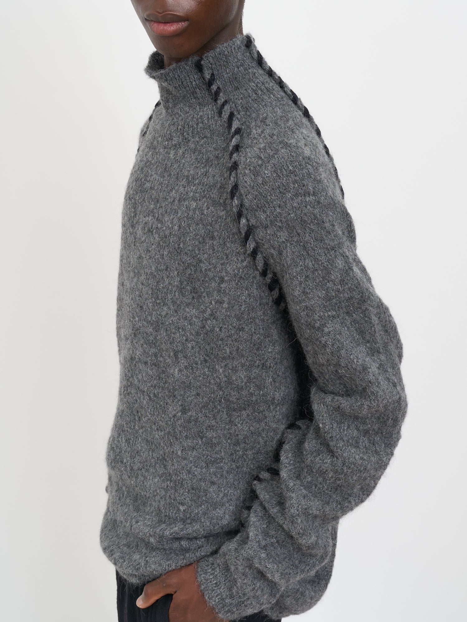 THOM KROM Alpaca High Neck Sweater for Men