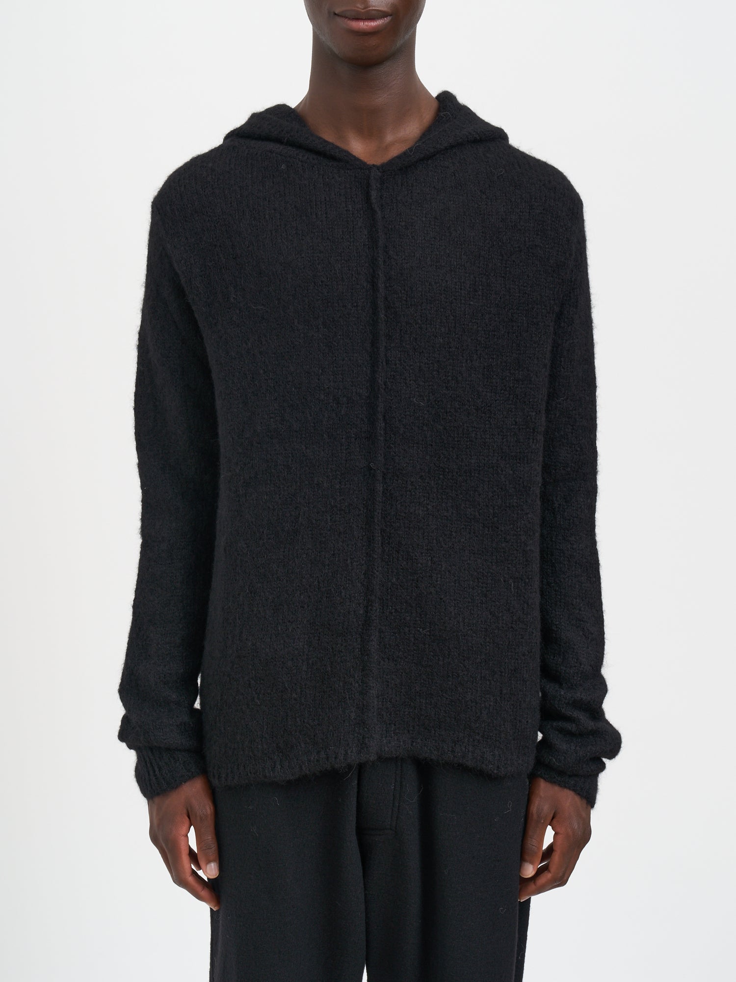 THOM KROM Alpaca Blend Hooded Sweater for Men