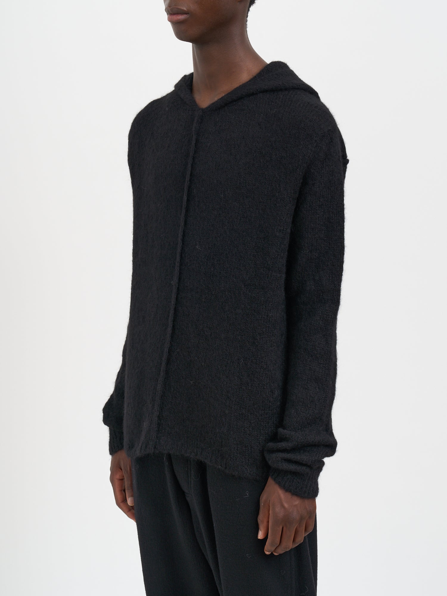 THOM KROM Alpaca Blend Hooded Sweater for Men