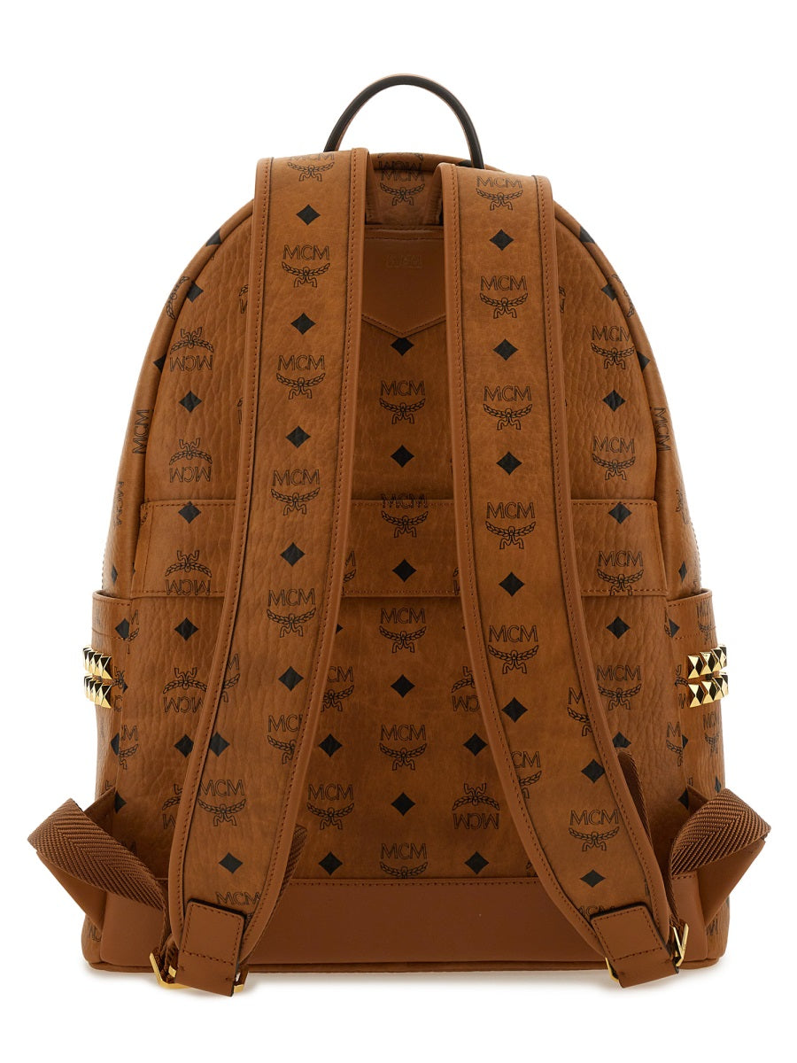 MCM Buff Leather Mini Backpack