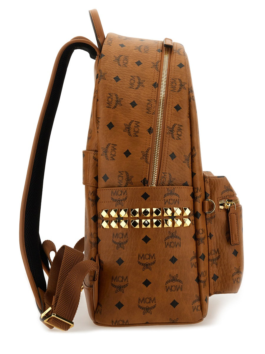 MCM Buff Leather Mini Backpack